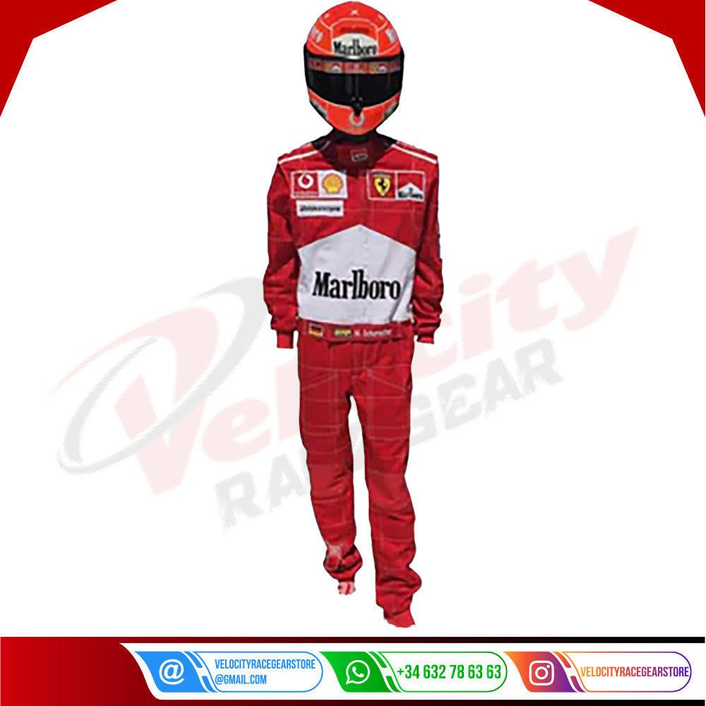 2004 Michael Schumacher Ferrari F1 Embroidered Racing Suit - Velocity Racegear-2004 Michael Schumacher Ferrari F1 Embroidered Racing Suit - Velocity Racegear-F1 Racing Suit