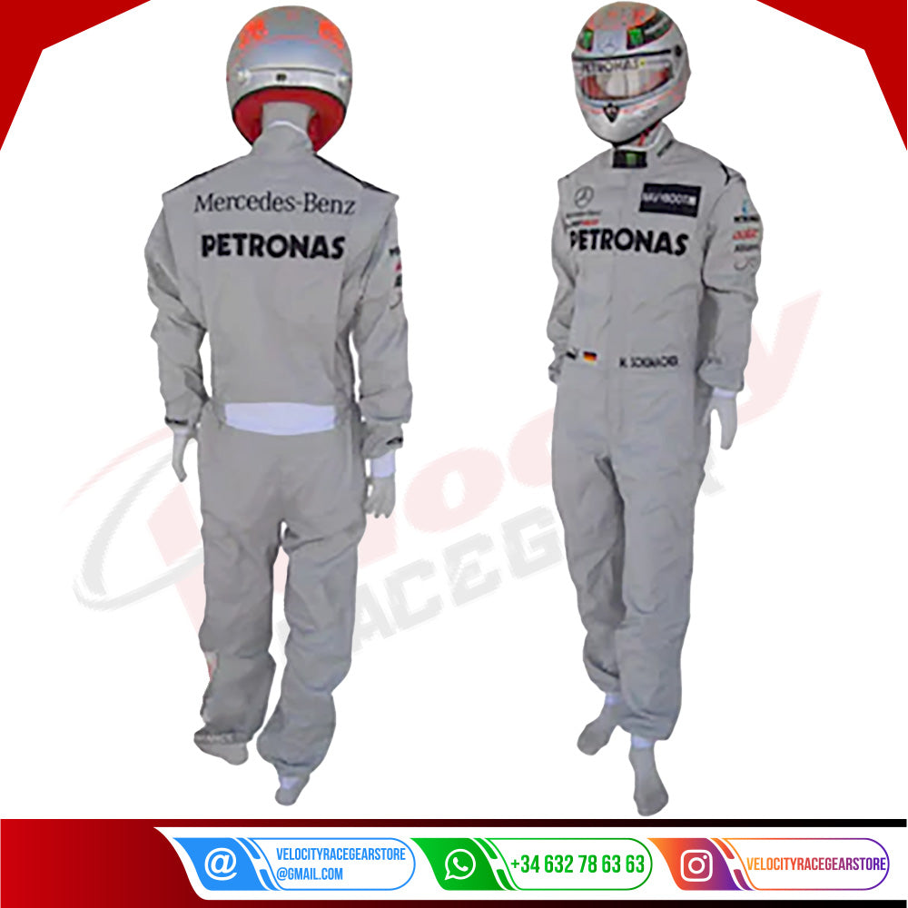 2012 Michael Schumacher Mercedes Benz F1 Embroidered Race Suit - Velocity Racegear-2012 Michael Schumacher Mercedes Benz F1 Embroidered Race Suit - Velocity Racegear-F1 Racing Suit