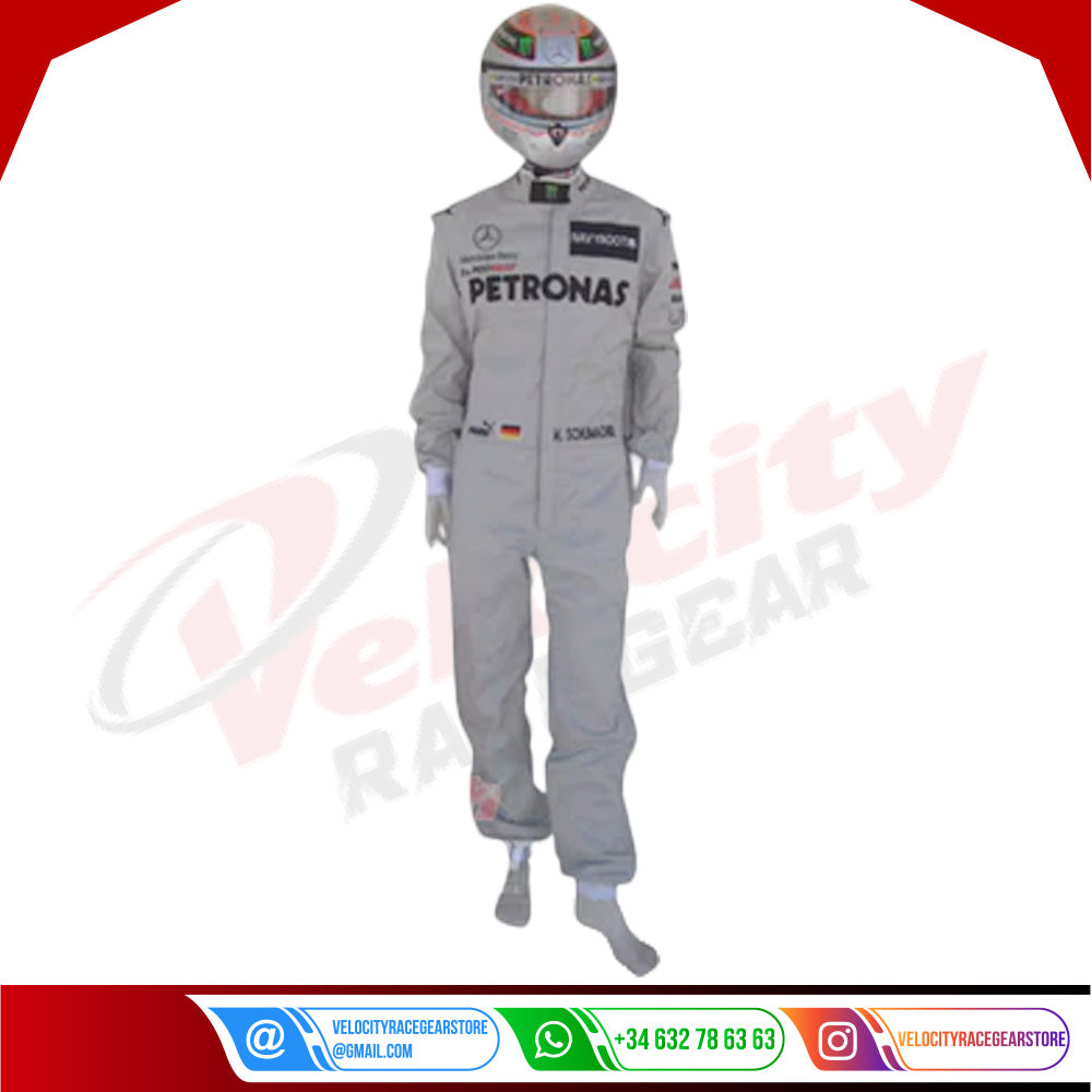 2012 Michael Schumacher Mercedes Benz F1 Embroidered Race Suit - Velocity Racegear-2012 Michael Schumacher Mercedes Benz F1 Embroidered Race Suit - Velocity Racegear-F1 Racing Suit