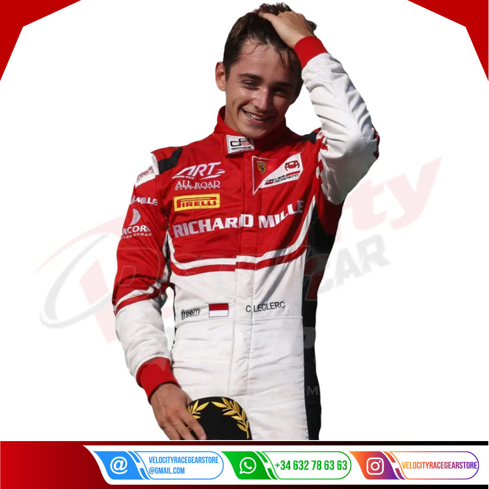 2016 Charles Leclerc Ferrari F1 Race Suit - Velocity Racegear-2016 Charles Leclerc Ferrari F1 Race Suit - Velocity Racegear-F1 Racing Suit