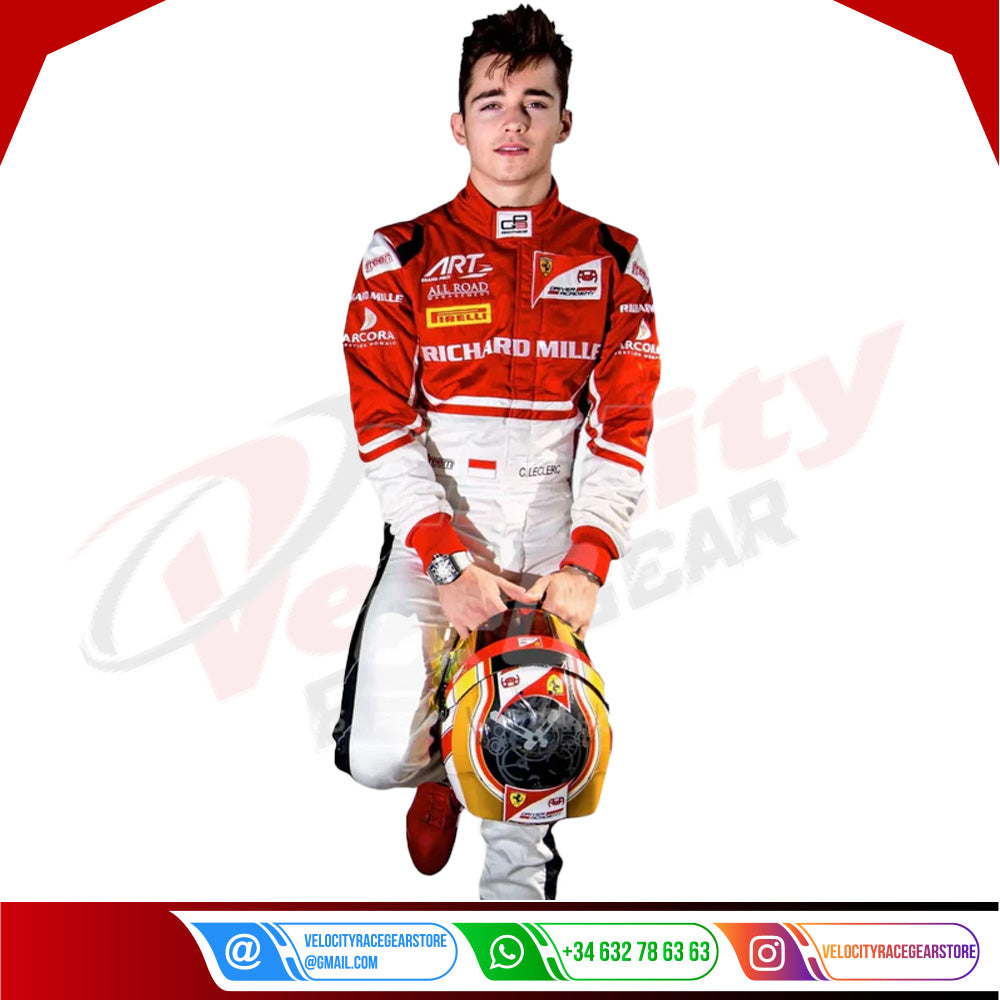 2016 Charles Leclerc Ferrari F1 Race Suit - Velocity Racegear-2016 Charles Leclerc Ferrari F1 Race Suit - Velocity Racegear-F1 Racing Suit