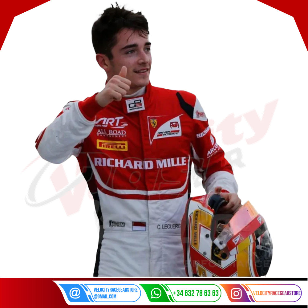 2016 Charles Leclerc Ferrari F1 Race Suit - Velocity Racegear-2016 Charles Leclerc Ferrari F1 Race Suit - Velocity Racegear-F1 Racing Suit