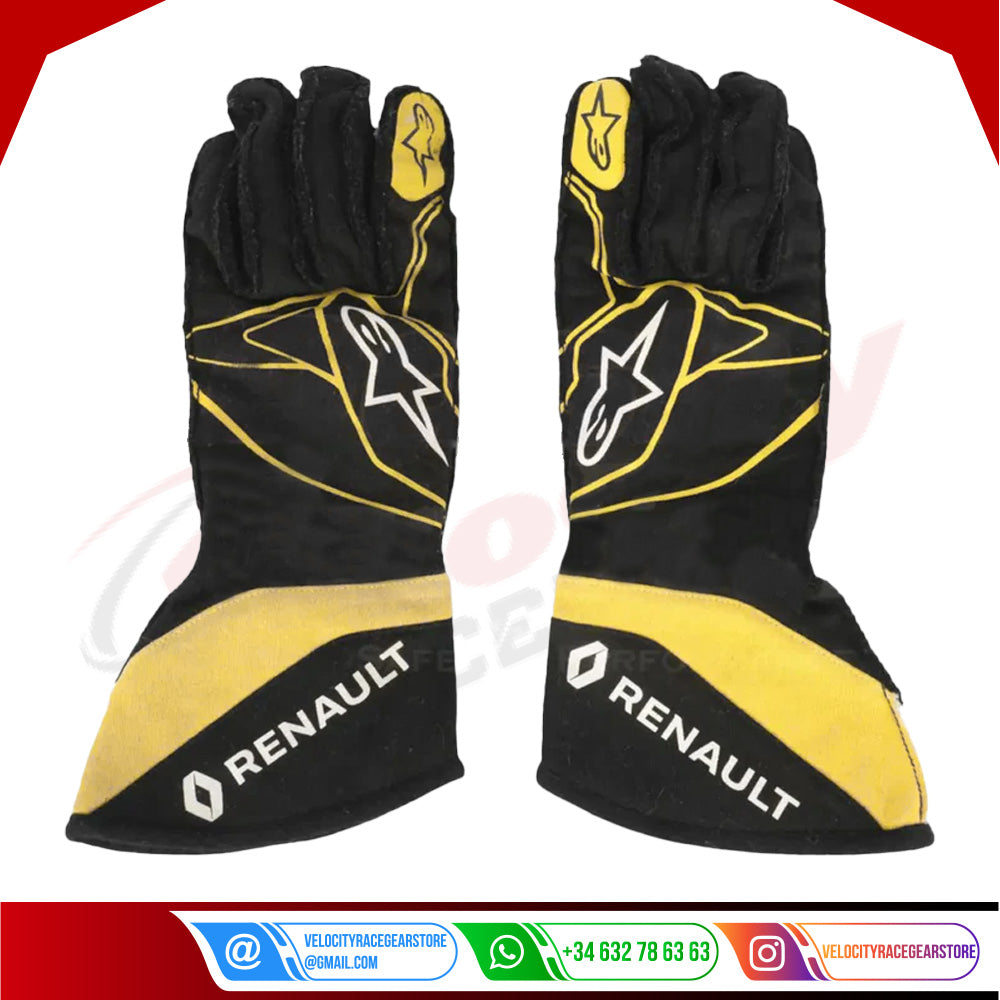 2017 Carlos Sainz Renault F1 Race Gloves - Velocity Racegear-2017 Carlos Sainz Renault F1 Race Gloves - Velocity Racegear-F1 Gloves