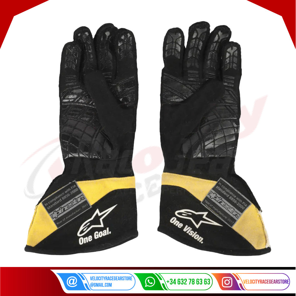 2017 Carlos Sainz Renault F1 Race Gloves - Velocity Racegear-2017 Carlos Sainz Renault F1 Race Gloves - Velocity Racegear-F1 Gloves