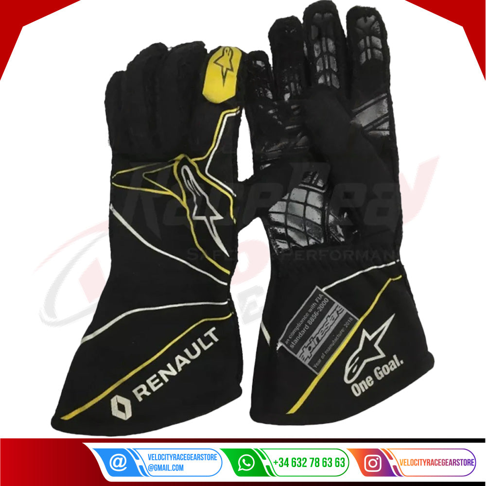 2018 Carlos Sainz Renault F1 Team Race Gloves - Velocity Racegear-2018 Carlos Sainz Renault F1 Team Race Gloves - Velocity Racegear-F1 Gloves