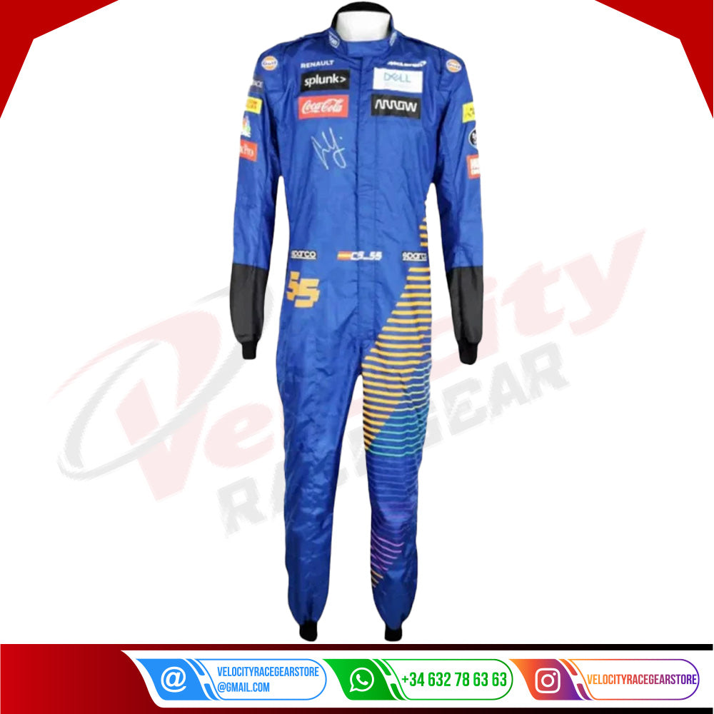 2020 Carlos Sainz McLaren Formula 1 Racing Suit KIDS - Velocity Racegear-2020 Carlos Sainz McLaren Formula 1 Racing Suit KIDS - Velocity Racegear-F1 Racing Suit