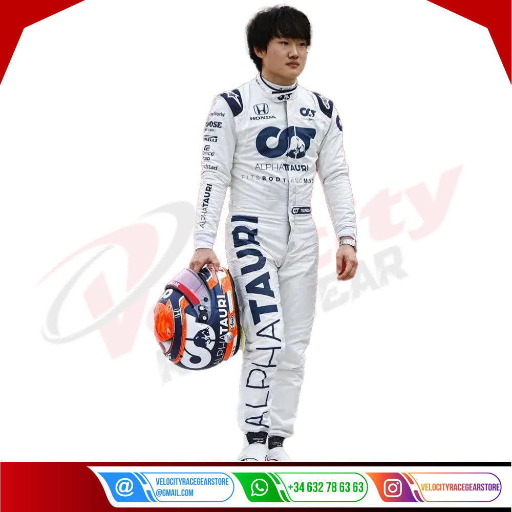 2020 Yuki Tsunoda AlphaTauri F1 Race Suit - Velocity Racegear-2020 Yuki Tsunoda AlphaTauri F1 Race Suit - Velocity Racegear-F1 Racing Suit