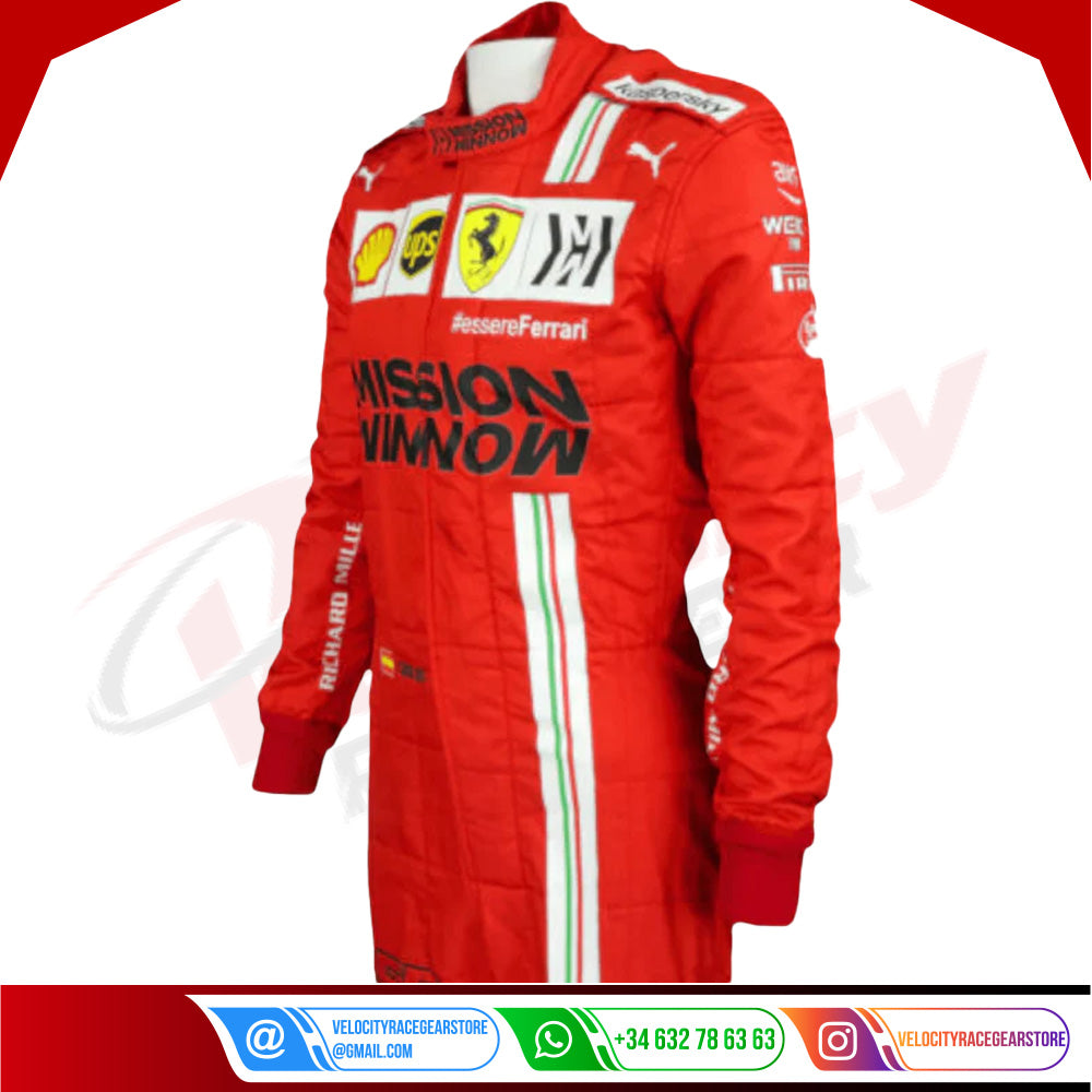 2021 Carlos Sainz Race Scuderia Ferrari F1 Suit KIDS - Velocity Racegear-2021 Carlos Sainz Race Scuderia Ferrari F1 Suit KIDS - Velocity Racegear-F1 Racing Suit