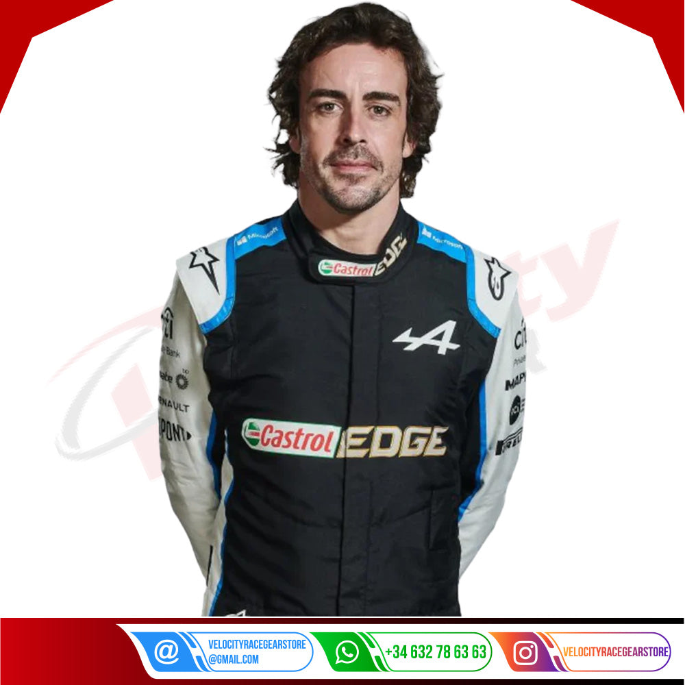 2021 FERNANDO ALONSO ALPHINE F1 RACE SUIT - Velocity Racegear-2021 FERNANDO ALONSO ALPHINE F1 RACE SUIT - Velocity Racegear-F1 Racing Suit