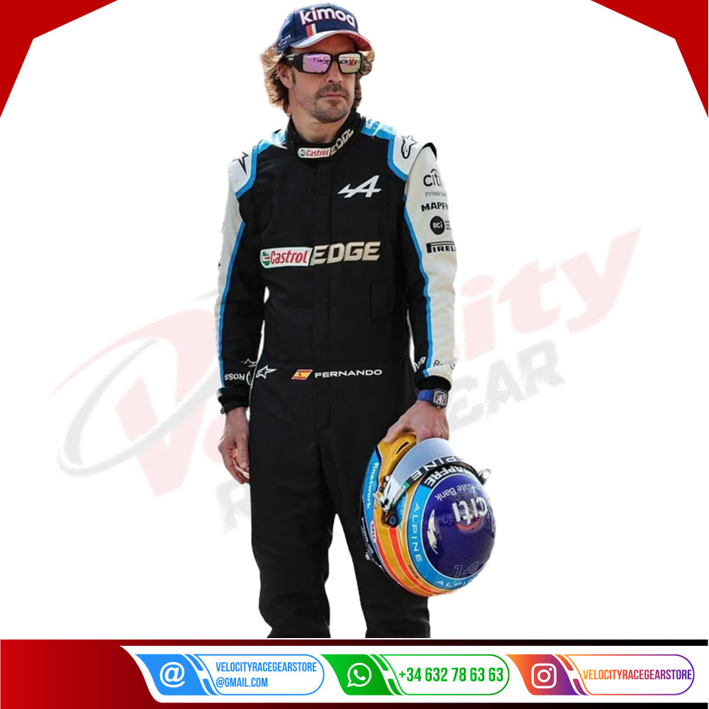 2021 FERNANDO ALONSO ALPHINE F1 RACE SUIT - Velocity Racegear-2021 FERNANDO ALONSO ALPHINE F1 RACE SUIT - Velocity Racegear-F1 Racing Suit