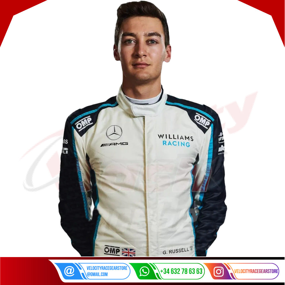 2021 George Russell Williams Racing F1 Race Suit - Velocity Racegear-2021 George Russell Williams Racing F1 Race Suit - Velocity Racegear-F1 Racing Suit