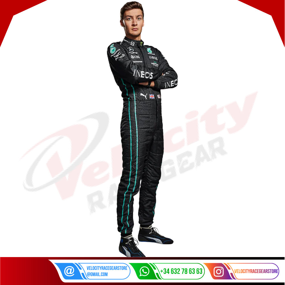 2022 George Russell Mercedes AMG F1 Race Suit - Velocity Racegear-2022 George Russell Mercedes AMG F1 Race Suit - Velocity Racegear-F1 Racing Suit