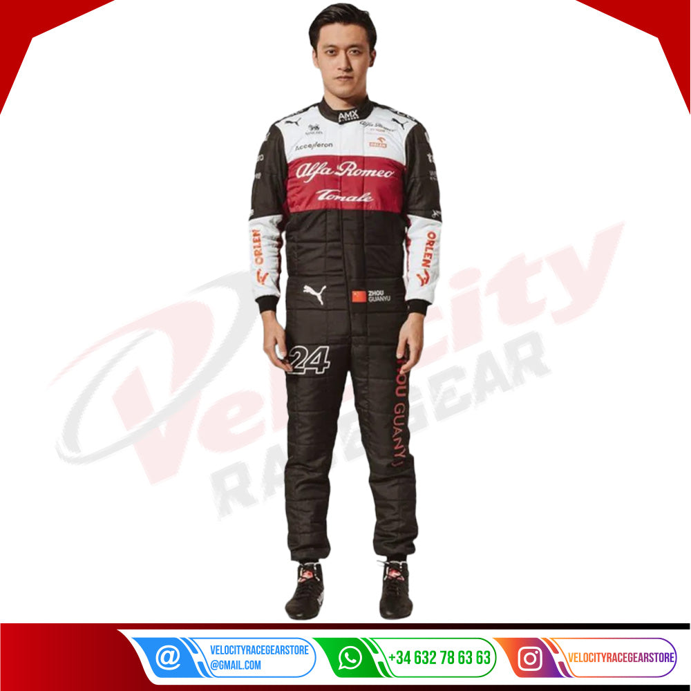 2022 Zhou Guanyu Alfa Romeo F1 Team Race Suit KIDS - Velocity Racegear-2022 Zhou Guanyu Alfa Romeo F1 Team Race Suit KIDS - Velocity Racegear-F1 Racing Suit