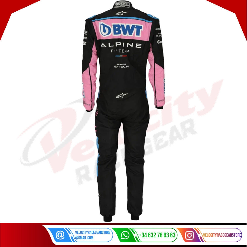 2023 Esteban Ocon BWT Alpine F1 Team Race Suit - Mexico GP - Velocity Racegear-2023 Esteban Ocon BWT Alpine F1 Team Race Suit - Mexico GP - Velocity Racegear-F1 Racing Suit