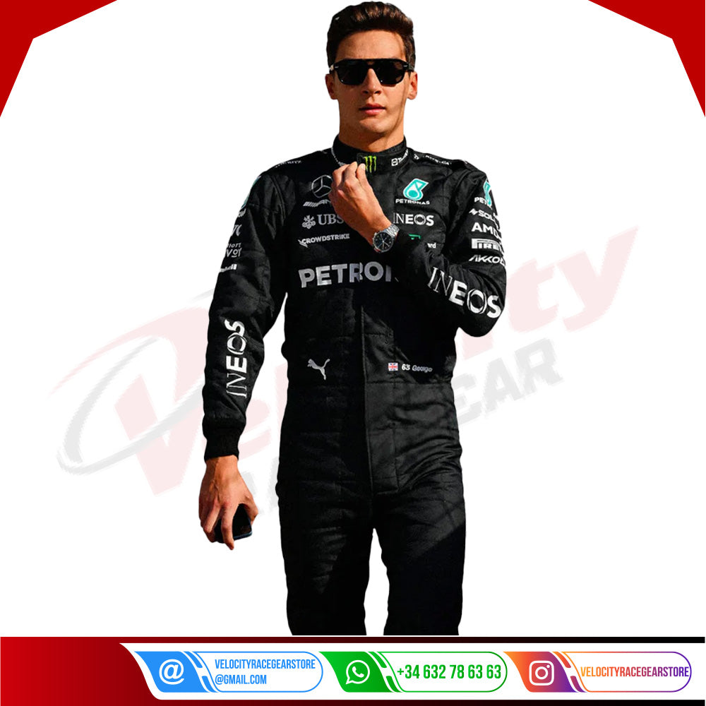 2023 George Russell Mercedes AMG F1 Race Suit - Velocity Racegear-2023 George Russell Mercedes AMG F1 Race Suit - Velocity Racegear-F1 Racing Suit