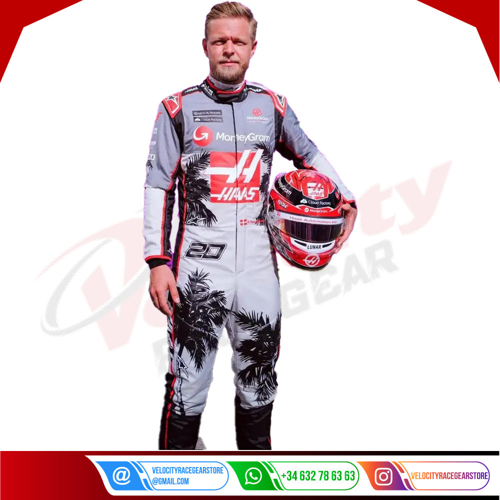 2023 Kevin Magnussen Haas F1 Team Race Suit KIDS - Miami GP - Velocity Racegear-2023 Kevin Magnussen Haas F1 Team Race Suit KIDS - Miami GP - Velocity Racegear-F1 Racing Suit