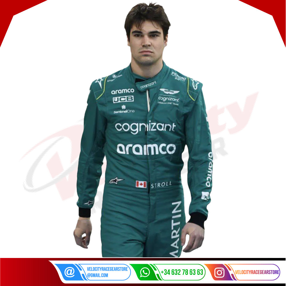 2023 LANCE STROLL ASTON MARTIN F1 RACE SUIT - Velocity Racegear-2023 LANCE STROLL ASTON MARTIN F1 RACE SUIT - Velocity Racegear-F1 Racing Suit