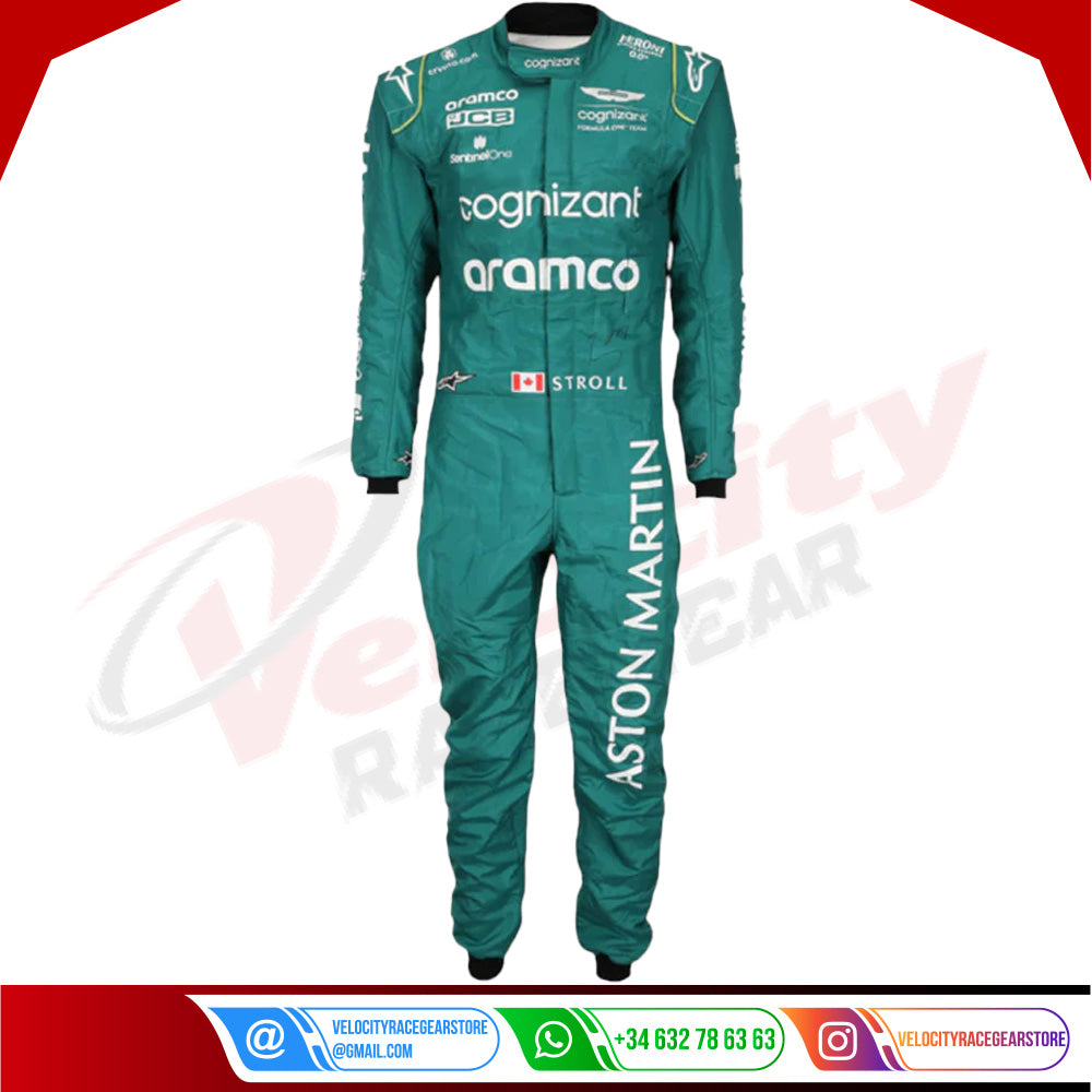 2023 LANCE STROLL ASTON MARTIN F1 RACE SUIT - Velocity Racegear-2023 LANCE STROLL ASTON MARTIN F1 RACE SUIT - Velocity Racegear-F1 Racing Suit