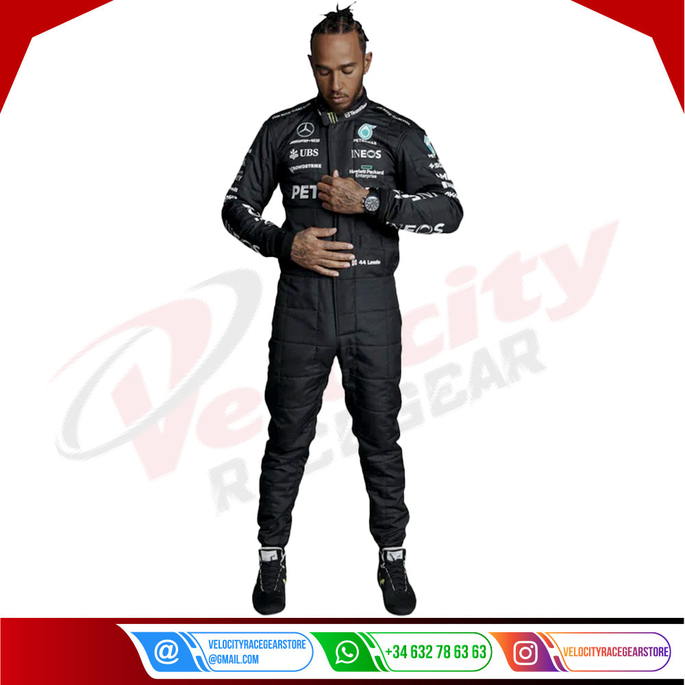 2023 Lewis Hamilton Mercedes AMG F1 Race Suit - Velocity Racegear-2023 Lewis Hamilton Mercedes AMG F1 Race Suit - Velocity Racegear-F1 Racing Suit