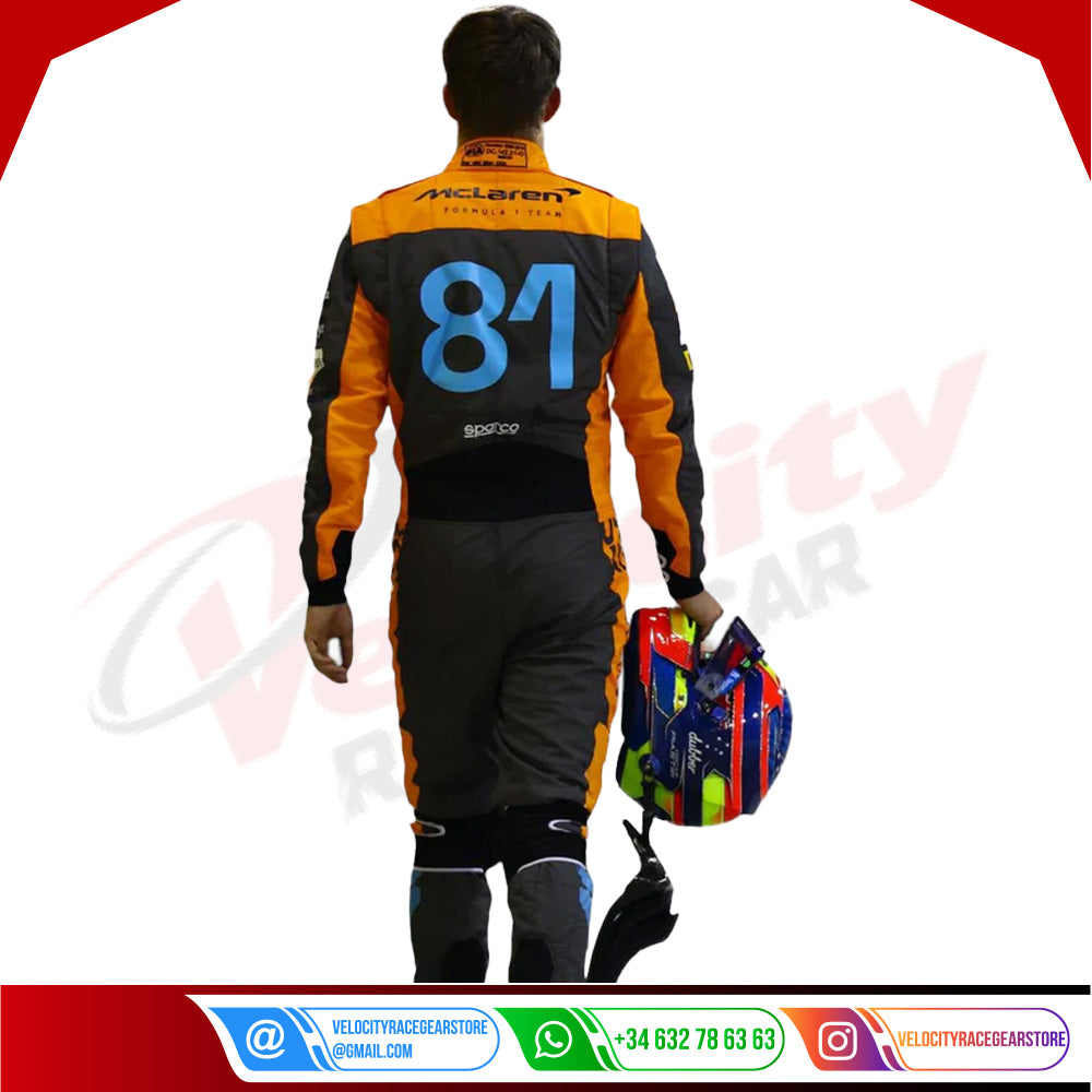 2023 New Oscar Piastri official Replica Race Suit Team McLaren F1 - Velocity Racegear-2023 New Oscar Piastri official Replica Race Suit Team McLaren F1 - Velocity Racegear-F1 Racing Suit