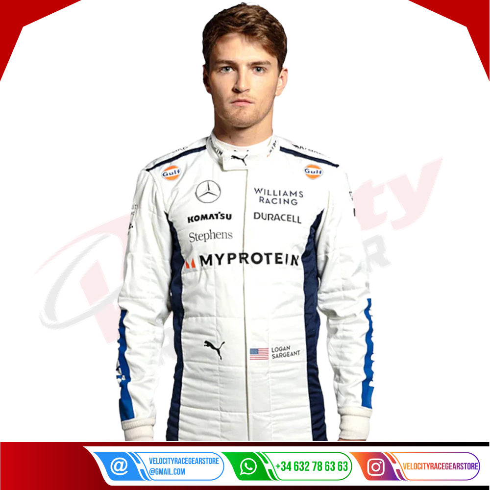 2024 Alex Albon Logan Sargeant Williams F1 Team Race Suit - Velocity Racegear-2024 Alex Albon Logan Sargeant Williams F1 Team Race Suit - Velocity Racegear-F1 Racing Suits