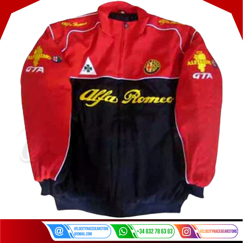 Alfa Romeo Vintage F1 Embroidered Racing Jacket