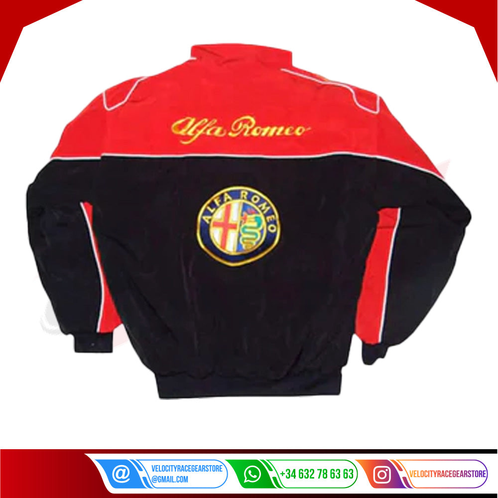 Alfa Romeo Vintage F1 Embroidered Racing Jacket