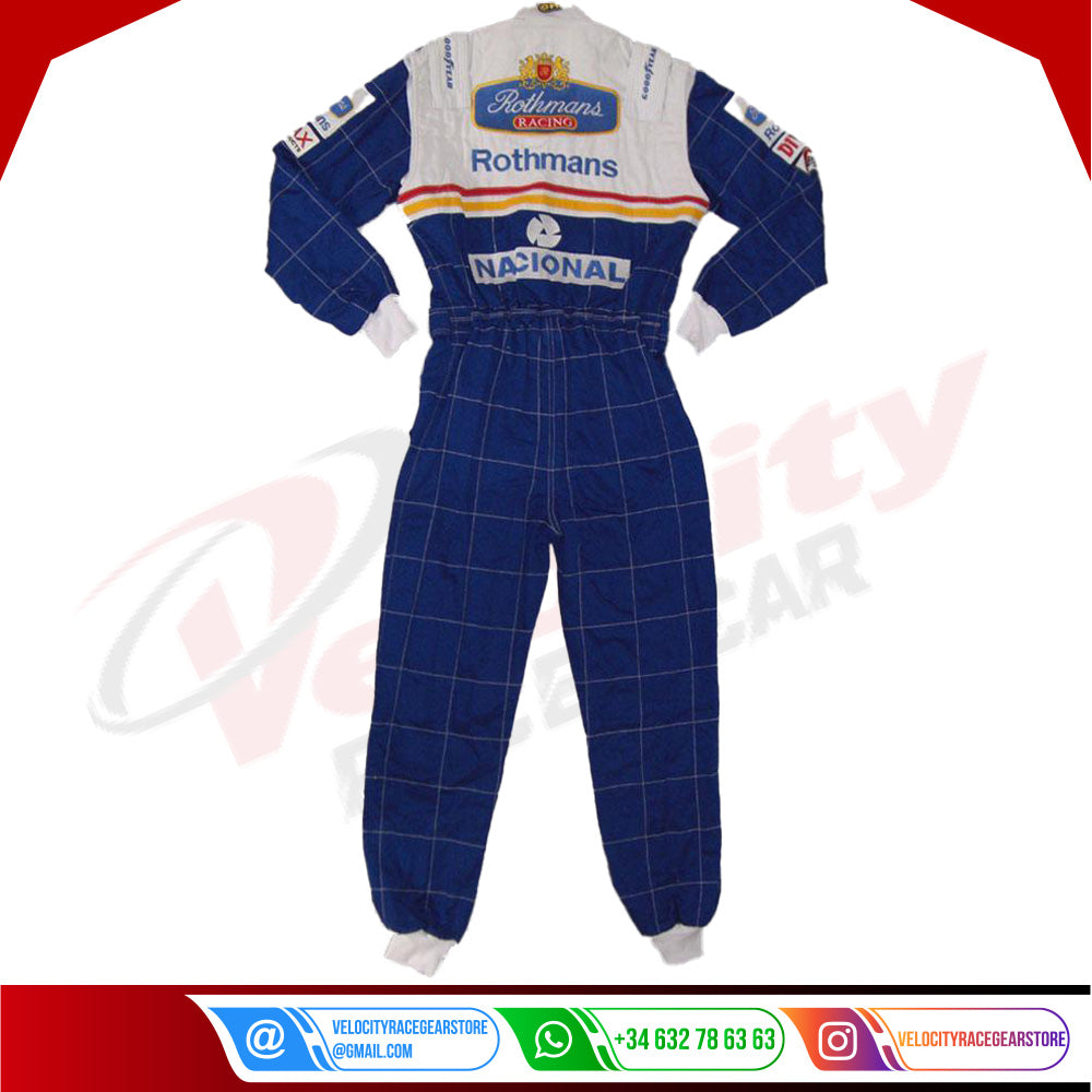 Damon Hill 1997 Williams F1 Embroidered Racing Suit - Velocity Racegear-Damon Hill 1997 Williams F1 Embroidered Racing Suit - Velocity Racegear-F1 Racing Suit