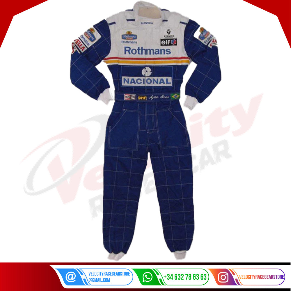 Damon Hill 1997 Williams F1 Embroidered Racing Suit - Velocity Racegear-Damon Hill 1997 Williams F1 Embroidered Racing Suit - Velocity Racegear-F1 Racing Suit