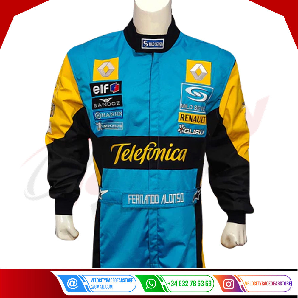 Fernando Alonso 2006 F1 Replica Embroidered Racing Suit / Renault F1