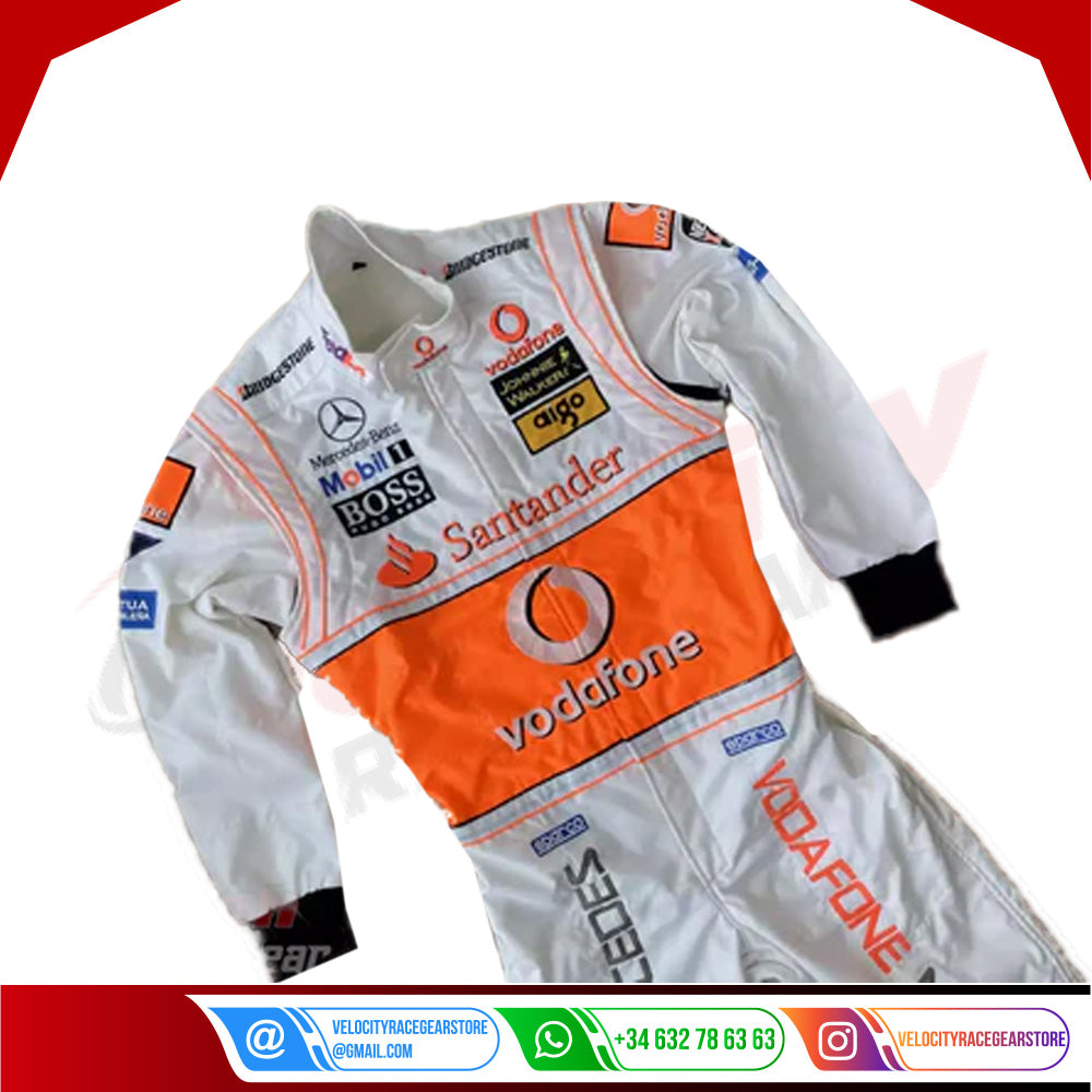 Lewis Hamilton 2008 McLaren F1 Embroidered Racing Suit - Velocity Racegear-Lewis Hamilton 2008 McLaren F1 Embroidered Racing Suit - Velocity Racegear-F1 Racing Suit