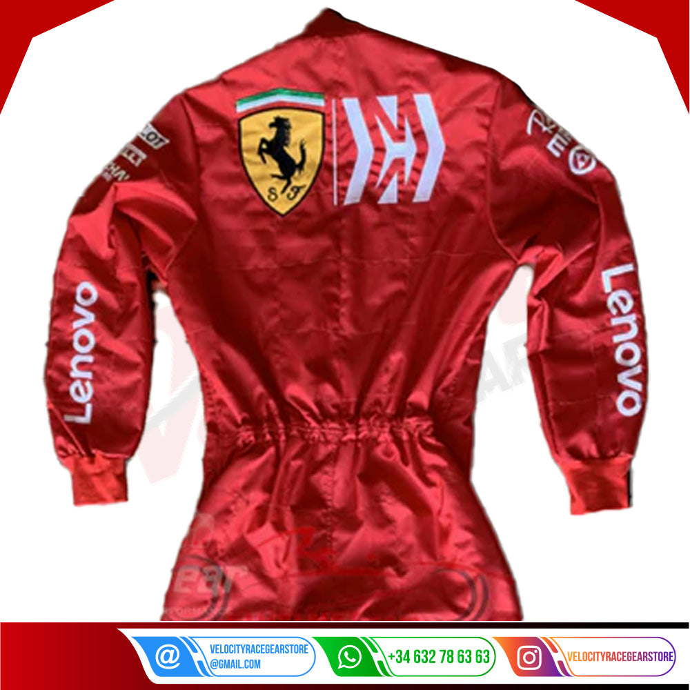 Sebastian Vettel Ferrari Mission Winnow F1 Embroidered Racing Suit - Velocity Racegear-Sebastian Vettel Ferrari Mission Winnow F1 Embroidered Racing Suit - Velocity Racegear-F1 Racing Suit