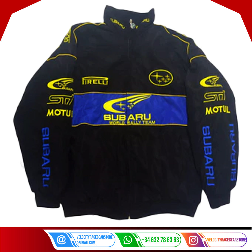 Subaru F1 Racing Y2K Embroidered Bomber Jacket