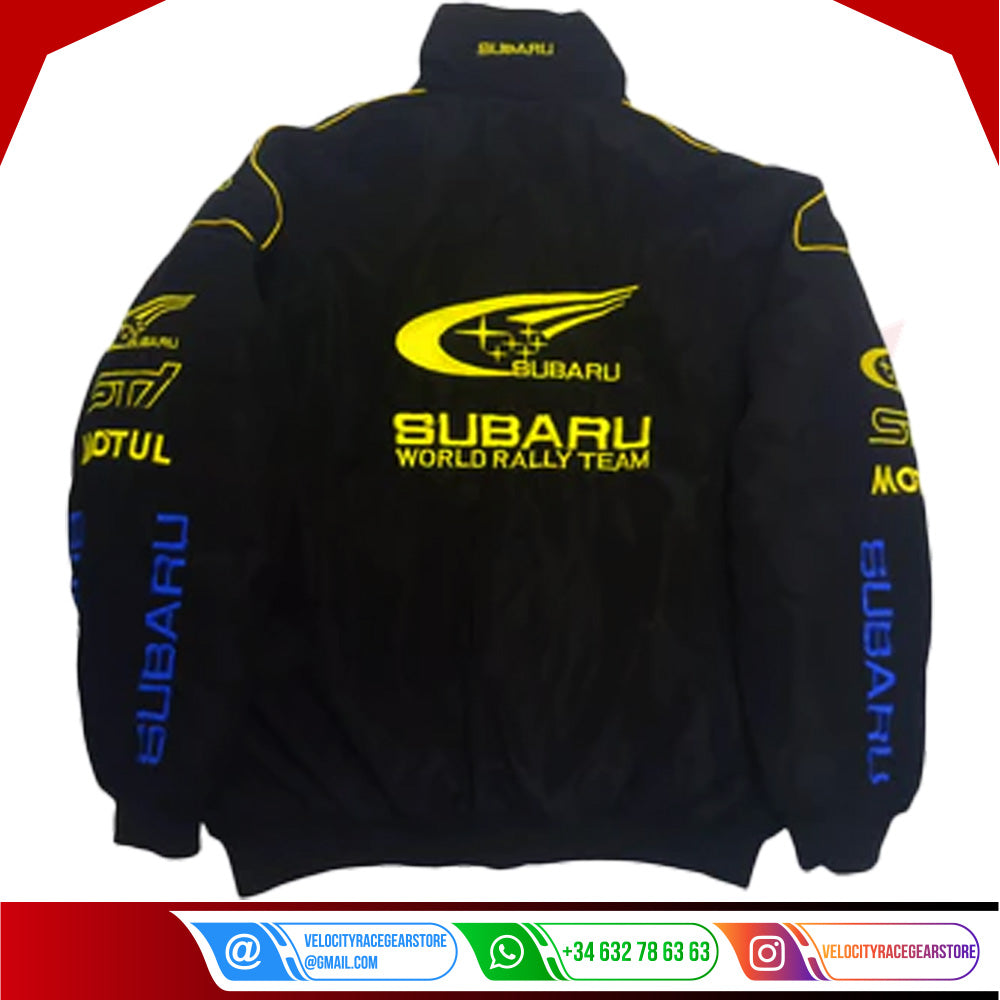 Subaru F1 Racing Y2K Embroidered Bomber Jacket