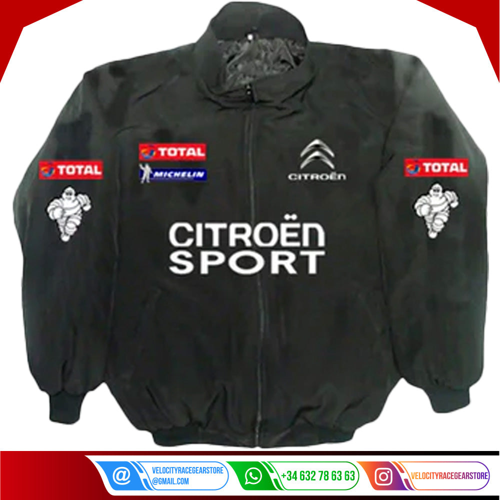 Vintage Citroen F1 Racing Embroidered Bomber Jacket