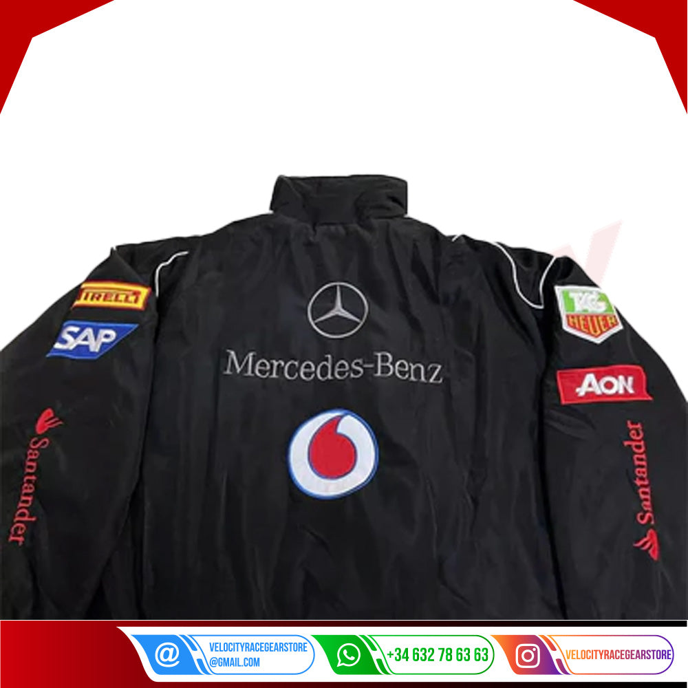 Vintage Mercedes-Benz F1 Embroidered Retro Racing Jacket