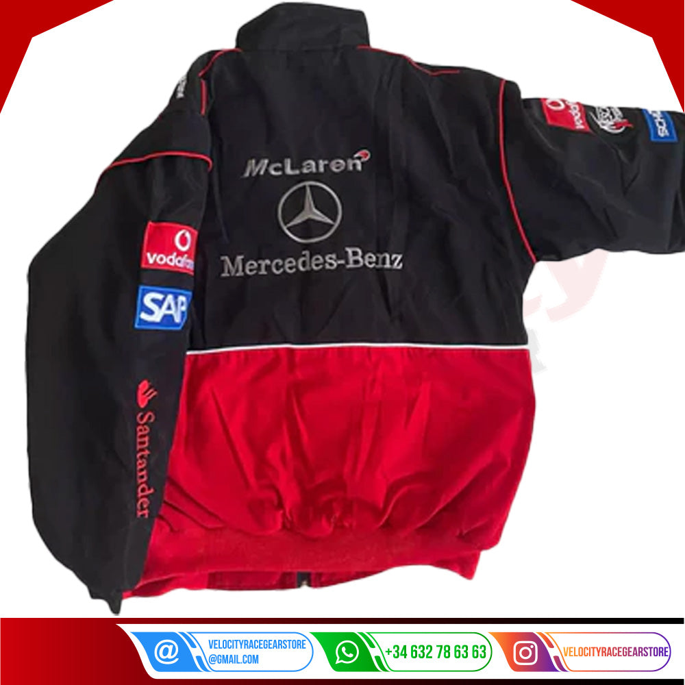 Vintage Mercedes AMG F1 Racing Bomber Jacket