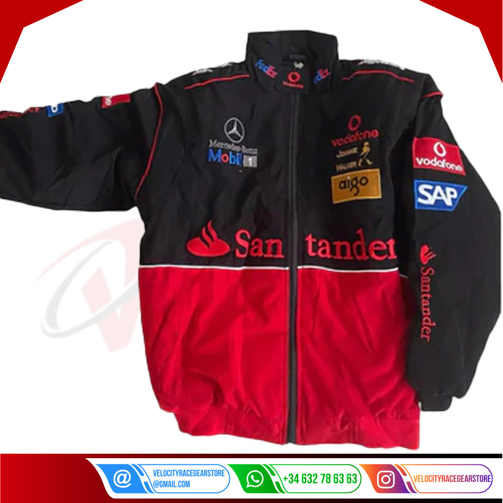 Vintage Mercedes AMG F1 Racing Bomber Jacket